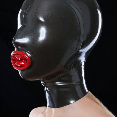 Latex Mouth Condom Rubber Hood Mask  Fetish Restraints Hoods