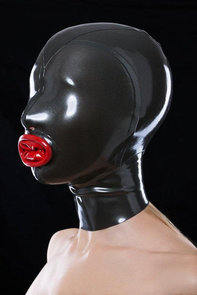 Latex Mouth Condom Rubber Hood Mask  Fetish Restraints Hoods
