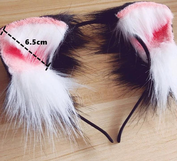 3 Colours Anime Neko Faux Fur Cat Ears Headband Kitten Cosplay Lolita Hair Accessories