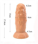 Faak 17.4Cm 6.9Inch Silicone Butt Plug Sex Toy Anal 6Cm Thick Dildo Dong Pink