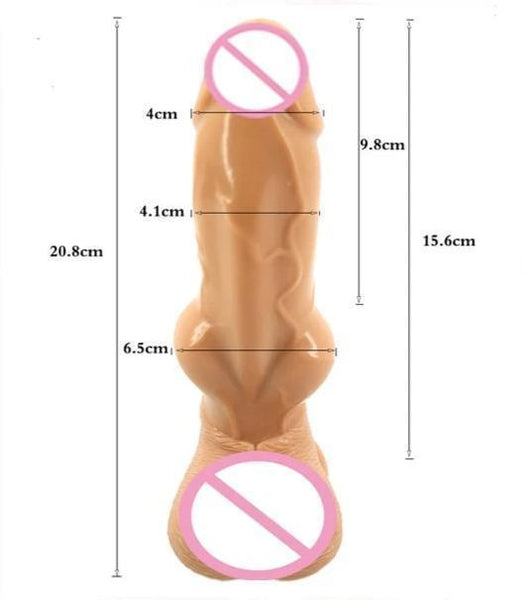 Faak Big Silicone Dildo Thick Butt Plug Anal Sex Toy Black Realistic Dildos