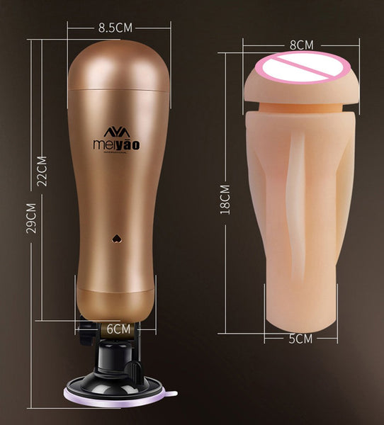 Deep Large Masturbator Male Suction Cup Rechargeable Vagina Pocket  Masturbators