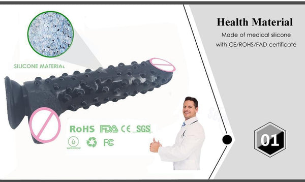 Faak Silicone Butt Plug 21.8Cm Anal Sex Toy 7.8Cm Thick Dildo Pink Realistic Dildos