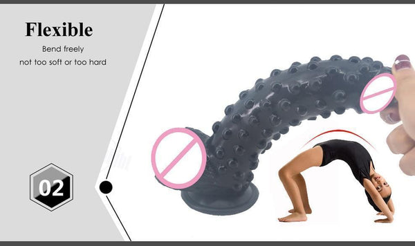 Silicone Dildo 23.1Cm Butt Plug 5.2Cm Anal Fantasy Realistic Dildos