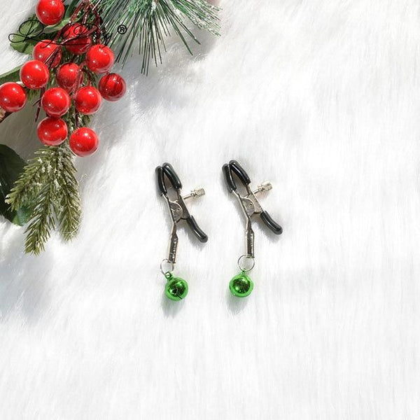 Christmas Bells Nipple Clamps Breast Clips   Restraints Nipple & Clitoral Toys