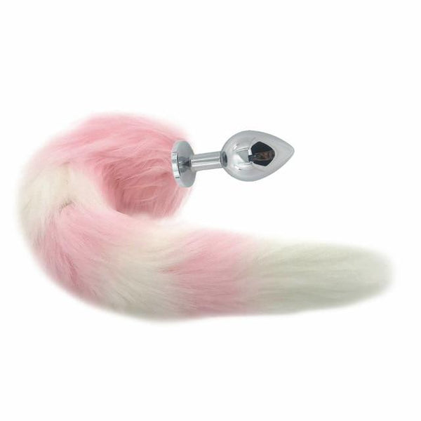 Pretty Pink Kitten Anal Butt Plug With Soft Tail  Pet Play Butt Plug Tails