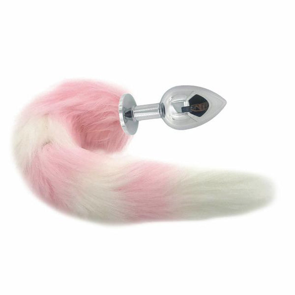Pretty Pink Kitten Anal Butt Plug With Soft Tail  Pet Play Butt Plug Tails
