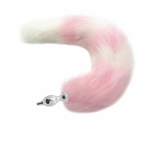 Pretty Pink Kitten Anal Butt Plug With Soft Tail  Pet Play Butt Plug Tails