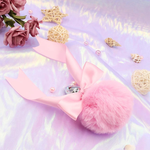 Pink White Ears Headband Kitten Or Rabbit Tail Metal Butt Plug Butt Plug Tails