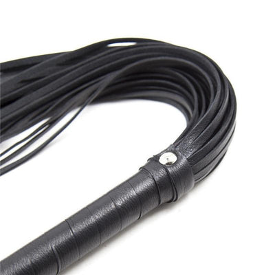 Black Pu Leather  Flogger Sex Whip Spanking Fetish Toys Floggers