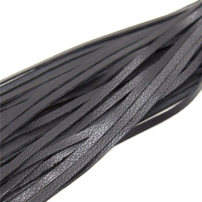 Black Pu Leather  Flogger Sex Whip Spanking Fetish Toys Floggers