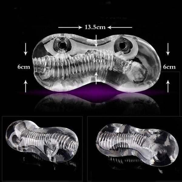 Male Clear Masturbator  Stroker Silicone Soft Transparent  Masturbators