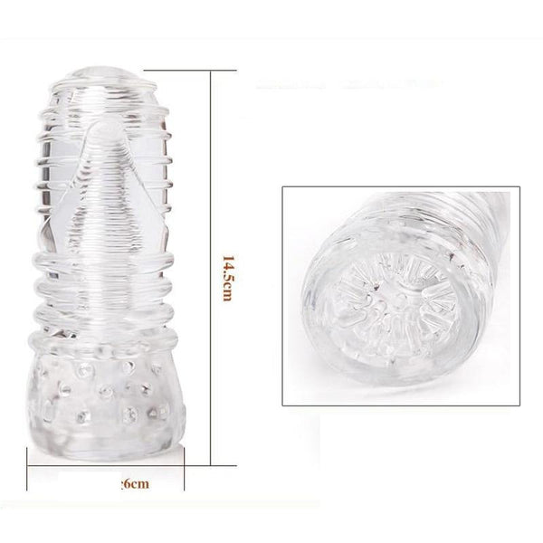 Male Clear Masturbator  Stroker Silicone Soft Transparent  Masturbators
