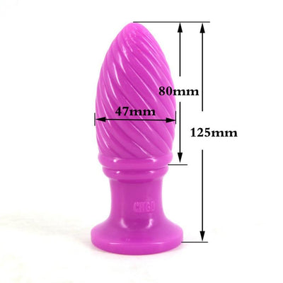 Thread Huge Anal Dildo Silicone Butt Plug Dong Suction Cup Non Vibrating Butt Plugs