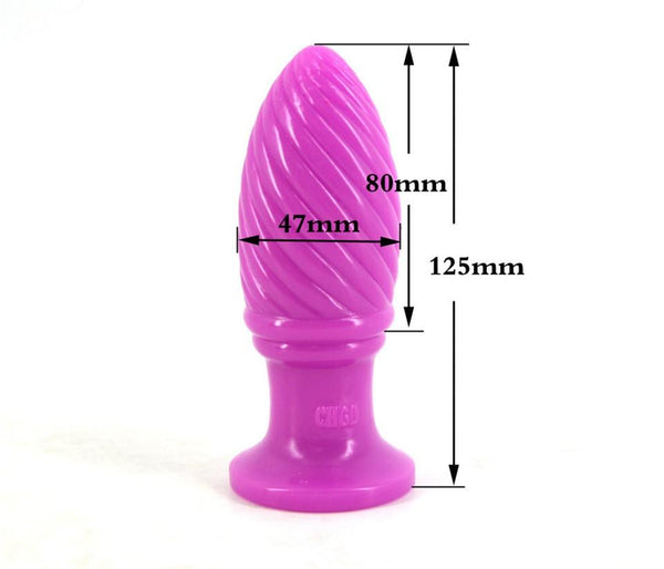 Thread Huge Anal Dildo Silicone Butt Plug Dong Suction Cup Non Vibrating Butt Plugs