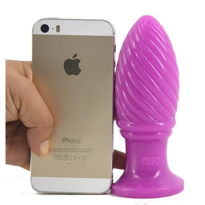 Thread Huge Anal Dildo Silicone Butt Plug Dong Suction Cup Non Vibrating Butt Plugs