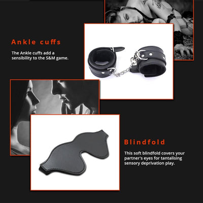 Beginner Under Bed Restraints Kit Wrist Ankle Cuffs Blindfold  Starter Kits