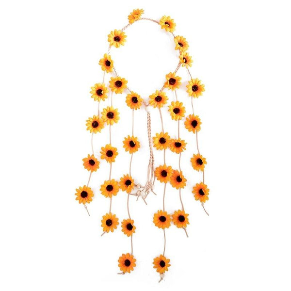 Boho Headband Sunflower Daisies Crown Women Hair Accessories