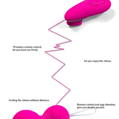 Pink Purple 10 Speed Vibrating Kegel Remote  Ben Wa Balls Kegel Exercisers