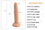 Long Silicone Flexible Dildo Anal Dong Suction Cup Masturbation