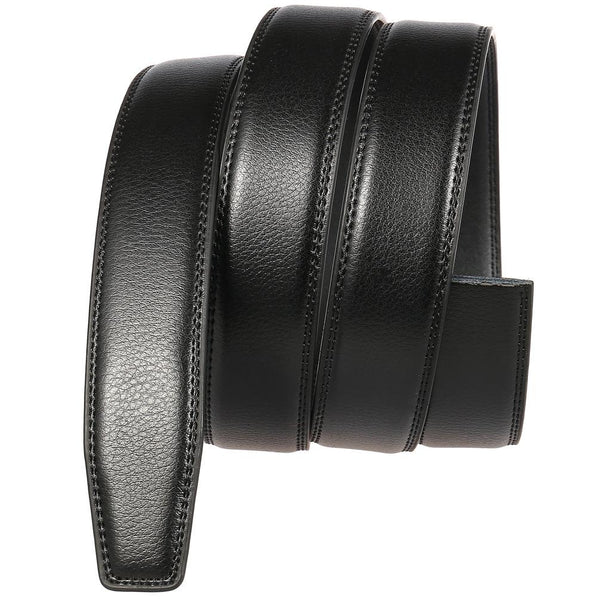 Black Red Real Leather Spanking Strap No Buckle Belt  Impact Fetish Belts