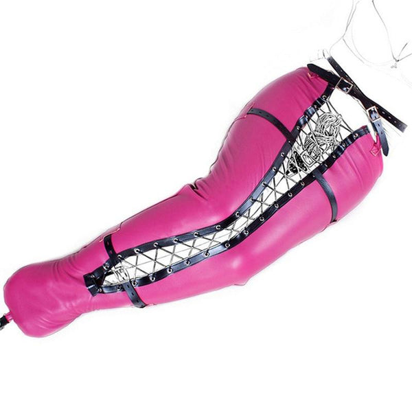 Pink Pu Leather Leg Binder Mermaid Body Sack  Restraints Straitjackets &  Suits