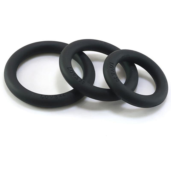 3 / Set Stretchy Silicone Black Elastic  Men  Rings