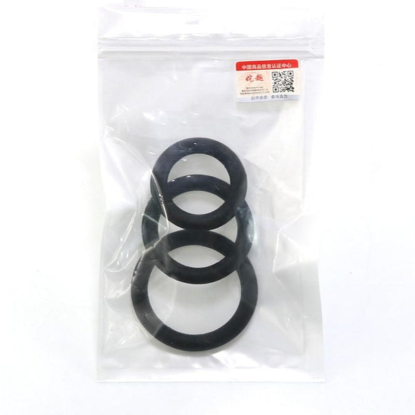 3 / Set Stretchy Silicone Black Elastic  Men  Rings