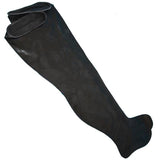 Unisex Black Stockings Rubber Latex Thigh High Long Socks Bdsm Fetish