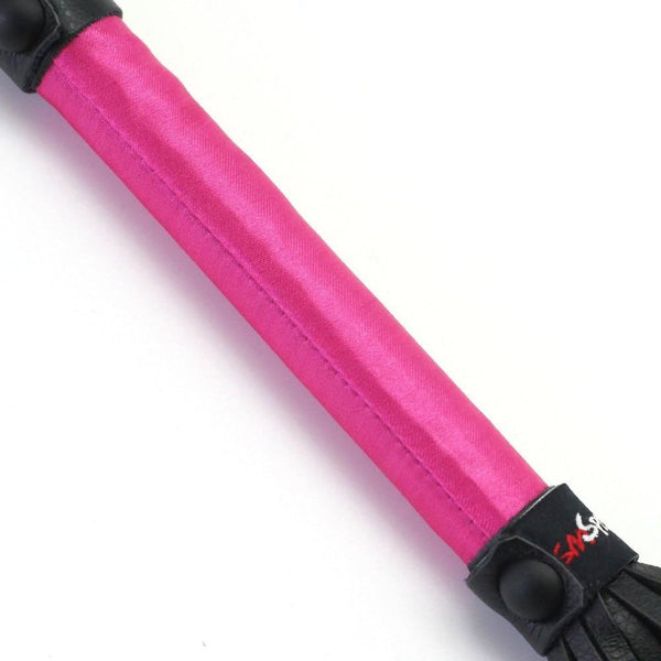 Satin And Faux Leather Flogger  Spanking Impact Play Fetish Floggers