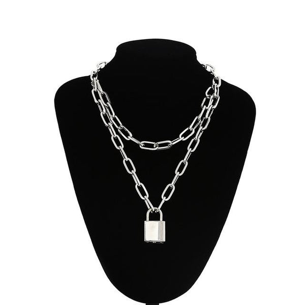 Chain Padlock Necklace  Symbolic Jewellery Gift For Submissive  Jewellery