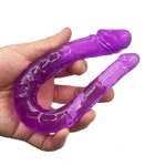 Colourful Double Ended Dildo Long Soft Jelly Anal Plug Dong Couples