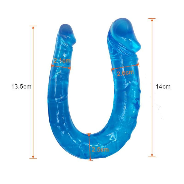 Colorful Double Ended  Dildo Soft Jelly Anal Plug Couples Double Ended Dildos