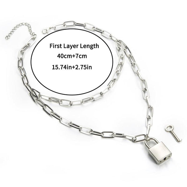 Chain Padlock Necklace  Symbolic Jewellery Gift For Submissive  Jewellery