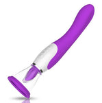Oral Sex Licking Tongue Vibrator Breast Suction Cup Vibrating Clitoral Massager