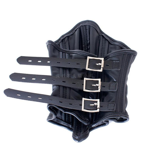 Black Leather Neck Corset Masked Mystery Submissive  Fetish Collars & Leashes