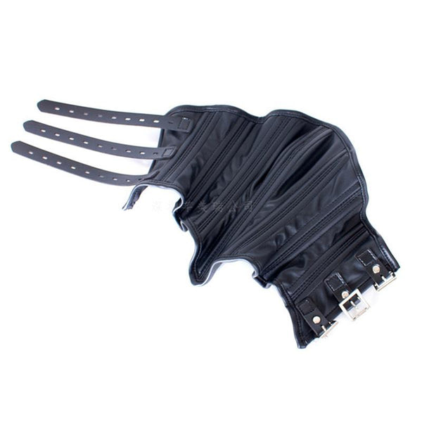 Black Leather Neck Corset Masked Mystery Submissive  Fetish Collars & Leashes