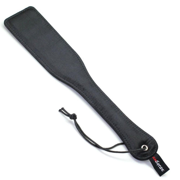 Double Sided Paddle Impact Toy Red Black Satin Leather  Paddles