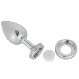 Colourful Light Anal Three Sizes Stainless Steel Metal Butt Plug