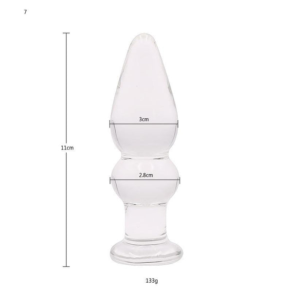 Glass Butt Plug Beads Different Sizes / Shapes Anal Stimulation Play Anal Balls & Beads