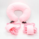 Pink / Black Shape Pillow Nylon Straps And Cuffs Bdsm Bondage Restraints