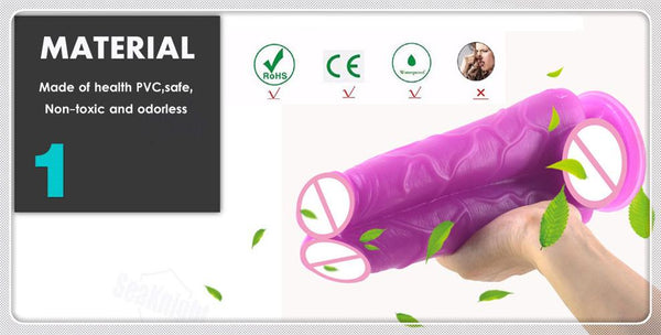 Big Double Dildo Suction Cup Monster Veined Kink Fetish Large Realistic Dildos