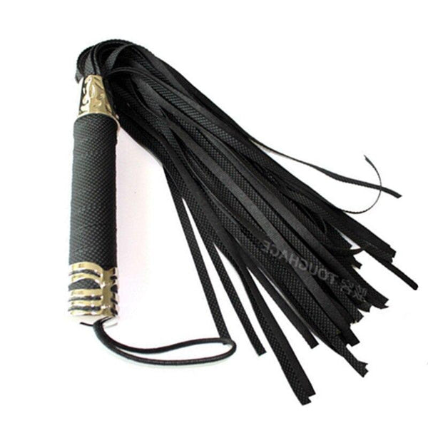 Black Rubber Flogger Ass Spanking Sex Whip Impact Toy Floggers