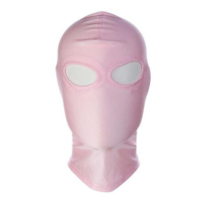 Pink Purple  Stretchy Hood Open Mouth Holes Full Mask  Restraints Hoods