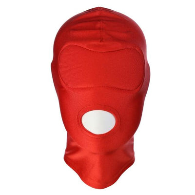 Red Stretchy Hood Open Mouth Eye Holes Sensory Deprivation   Hoods