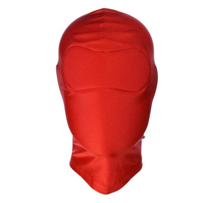 Red Stretchy Hood Open Mouth Eye Holes Sensory Deprivation   Hoods