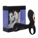 Double Cock Clitoral Vibrator 10 Speeds Vibrating Penis Ring Couples