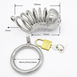 Stainless Steel Cock Cage Male Metal Chastity Device Penis Lock Bdsm Fetish