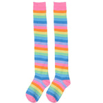 Pastel Rainbow Thigh Highs Socks