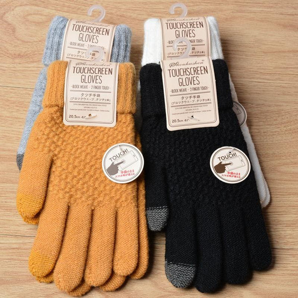 Smart Touchscreen Cashmere Knitted Winter Gloves Women Gloves & Mittens